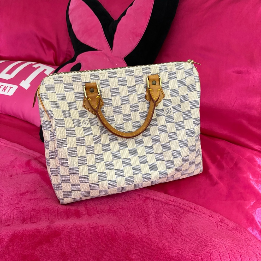 Louis Vuitton Speedy 30 Damier Azur Canvas Bag